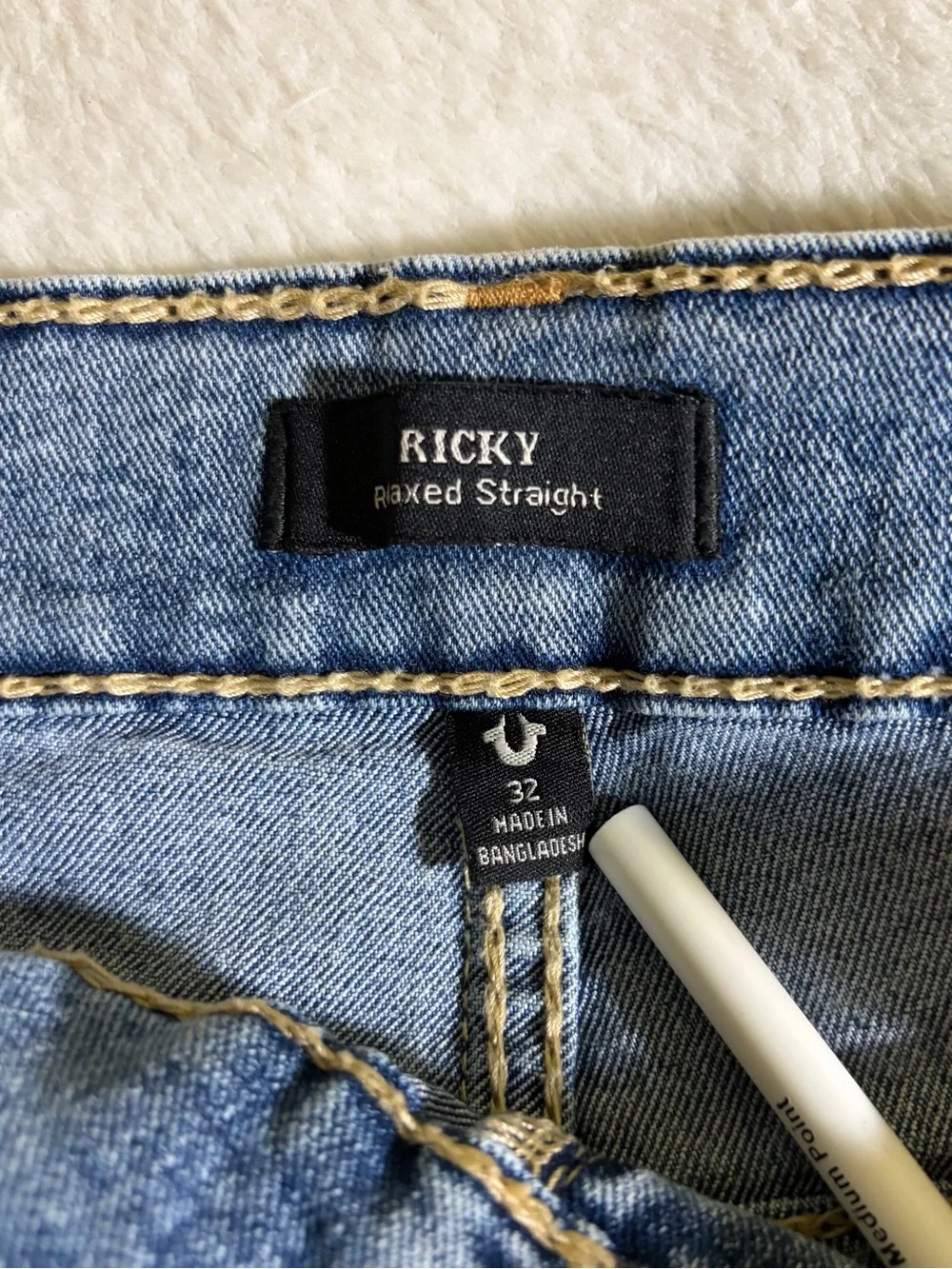 True Religion Ricky Men's Blue Denim Cut-Off Jeans Shorts Sz 32